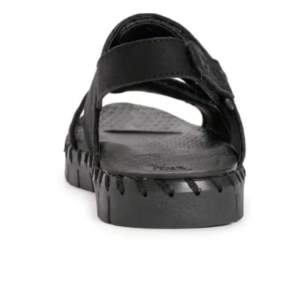 Muk Luks Black Comfort Sport Sandals Adjustable Strap Shoes Size 8 & 8.5